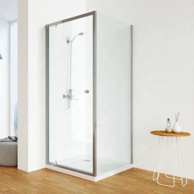 Qian Yan senza telaio porta doccia girevole Cina lussuosa doccia integrale Camera cromata superficie lussuosa doccia con materiale SS bagno turco a secco Sauna Camera