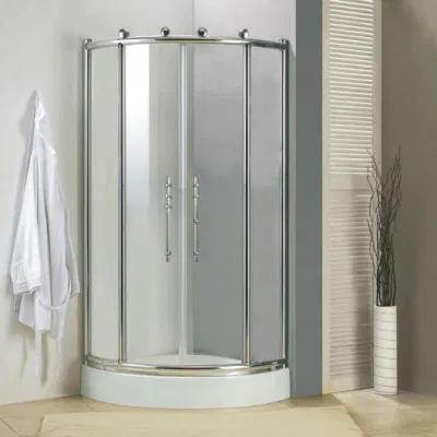 Qian Yan senza telaio porta doccia girevole Cina lussuosa doccia integrale Camera cromata superficie lussuosa doccia con materiale SS bagno turco a secco Sauna Camera