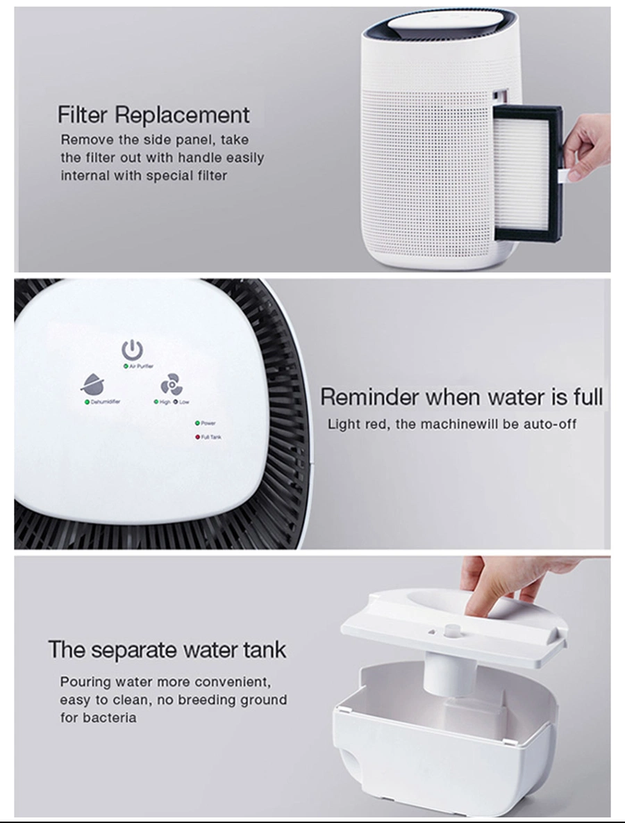 Newest Home HEPA Air Purifier Portable Household Dehumidifier for Dry Room