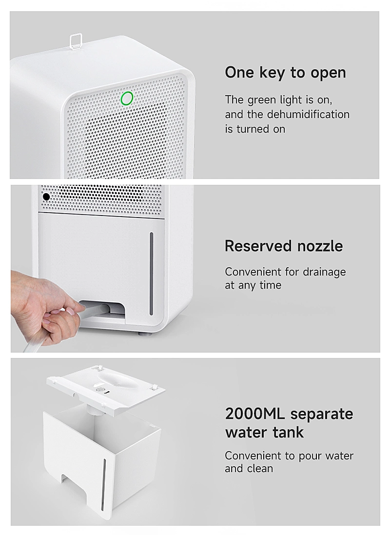 Modern Design Manufacturers Price Intelligent Whole House 2 Liter Dehumidifier