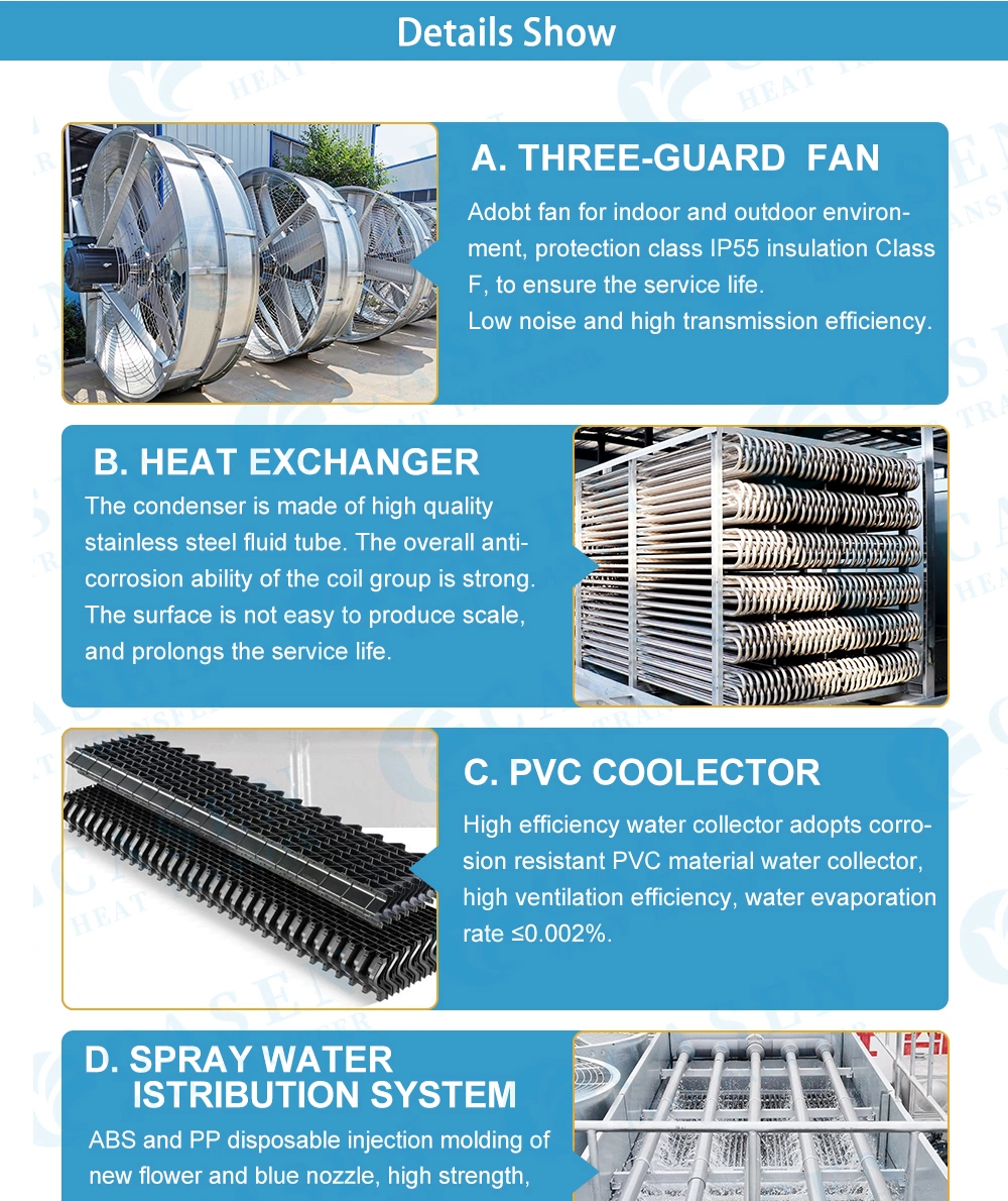 Best Quality Closed Cooling Tower Manufacturers Water Cooling Tower System for Cold Room