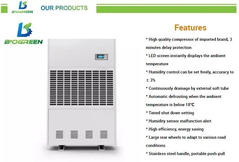 Fast Delivery Customized 360-480L/D Dehumidifier Food Workshop