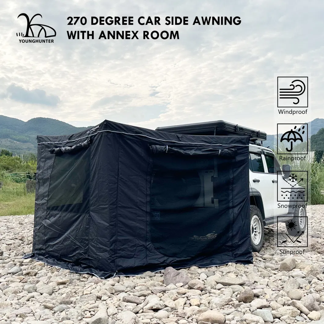 SUV Sunshade Light 270 Degree Car Side Awning Annex Room with Walls