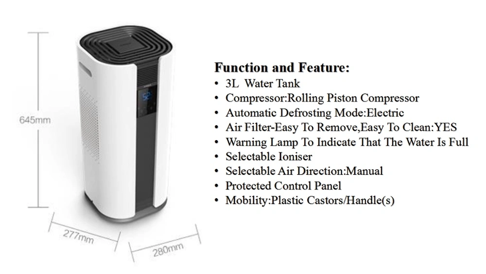 2 in 1 Air Purifier Home Dehumidifier