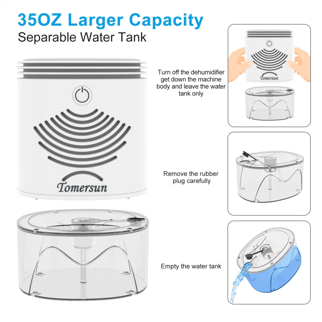 Portable Mini Plastic Air Conditioner Dehumidifier Home Quiet Basement Bedroom Dehumidifier