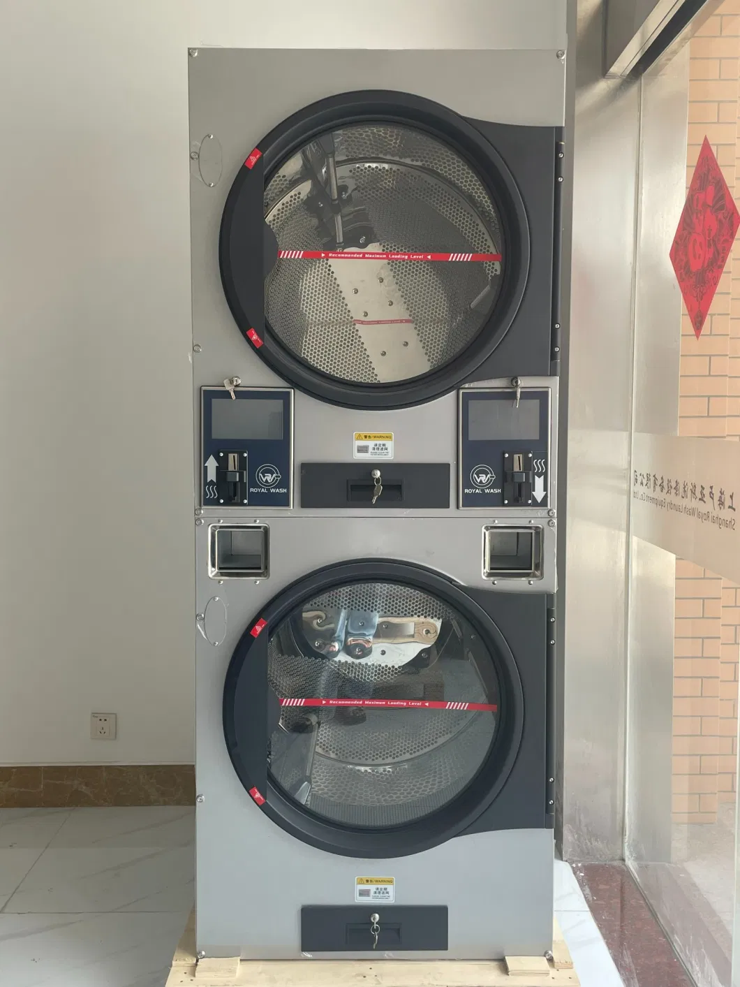 Stainless Steel Laundry Vending Commercial Industrial Fully Automatic Stack Dryers Machine