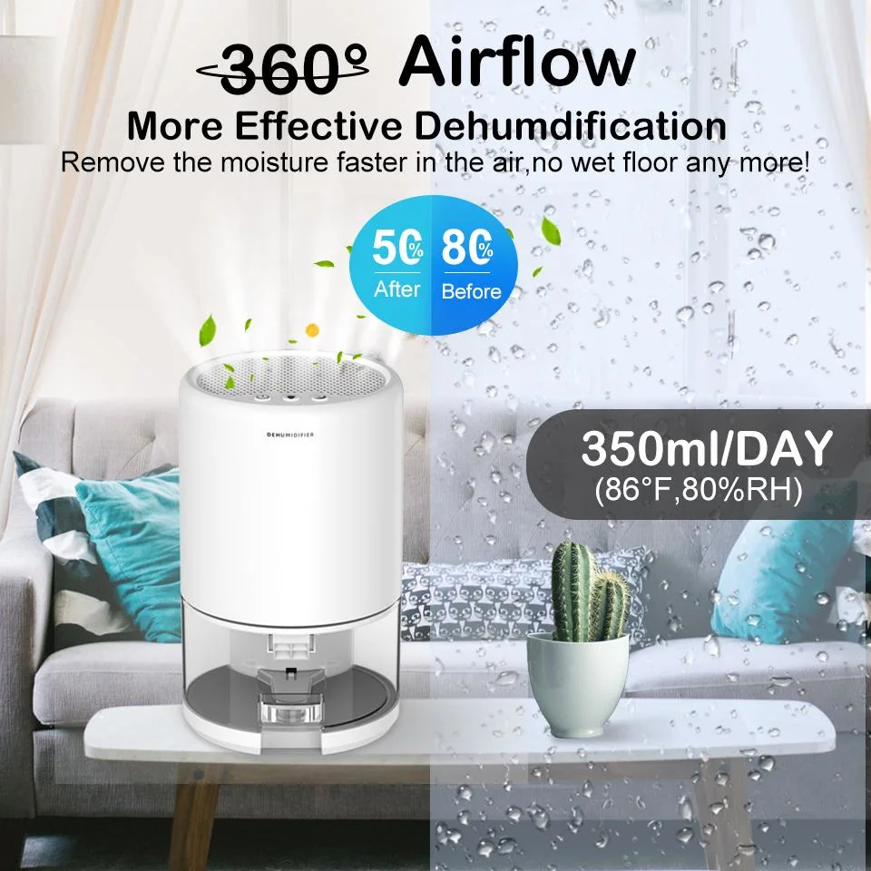 1L Portable Room Air Dryer Peltier Mini Dehumidifier with Removeable Filter