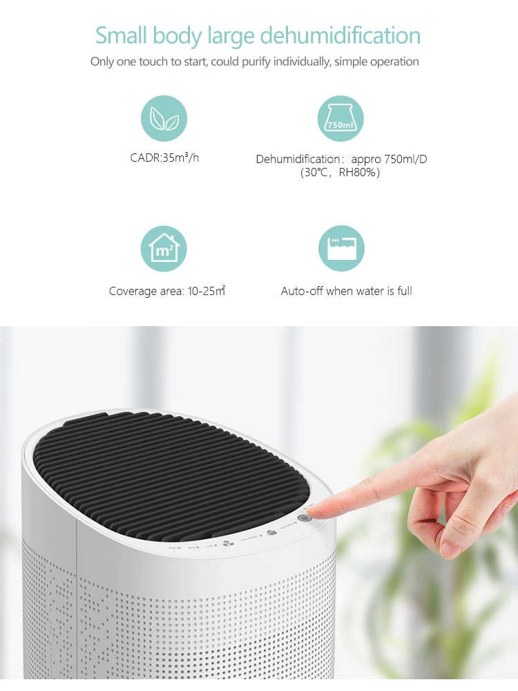 Mini Portable Air Purifier Easy Home Humidity Removing Machine Air Drying Dehumidifier Deshumidificador