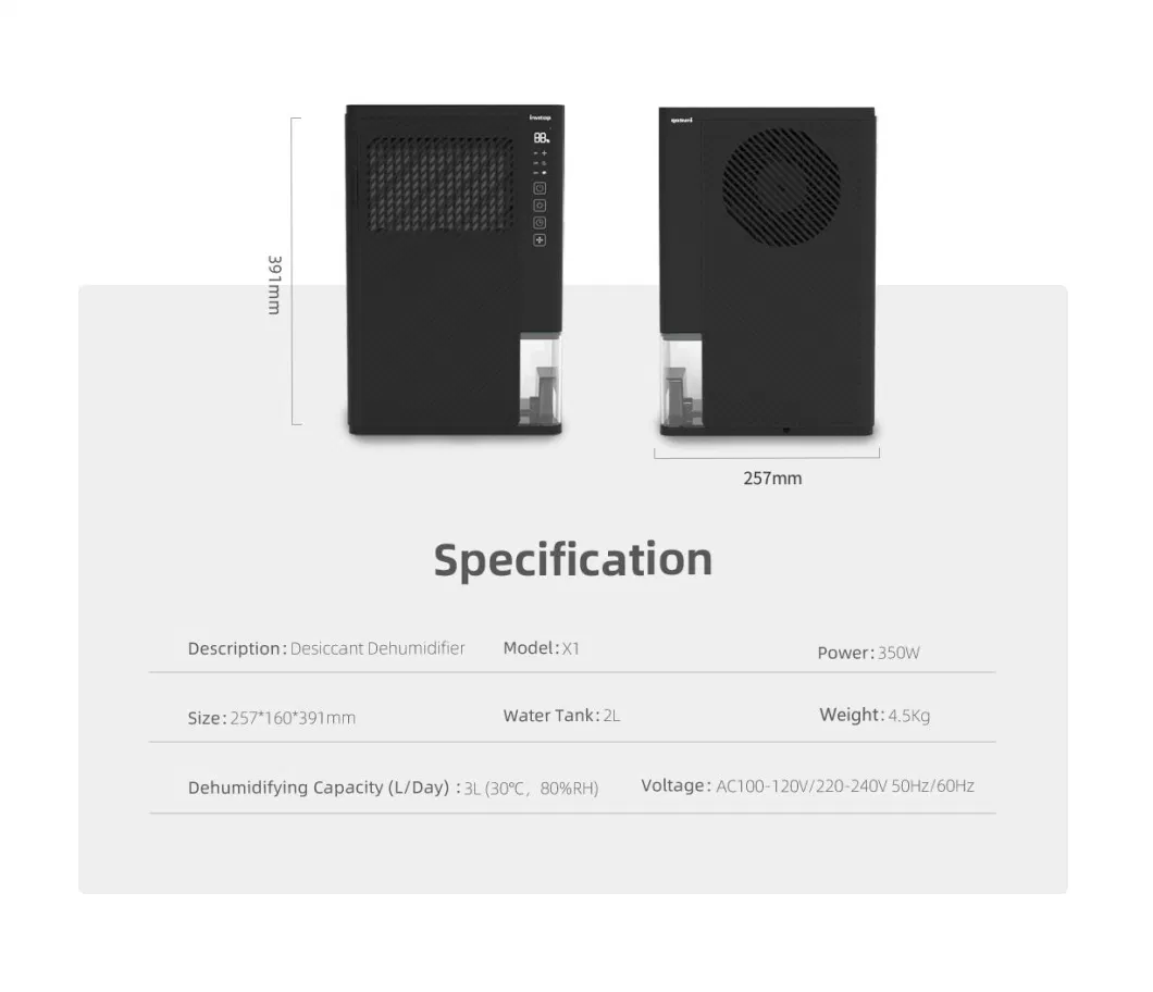 Istsf 50 Dehumidifiers for Plastic Material HEPA13 Compact 150L Device Rotary Dehumidifier