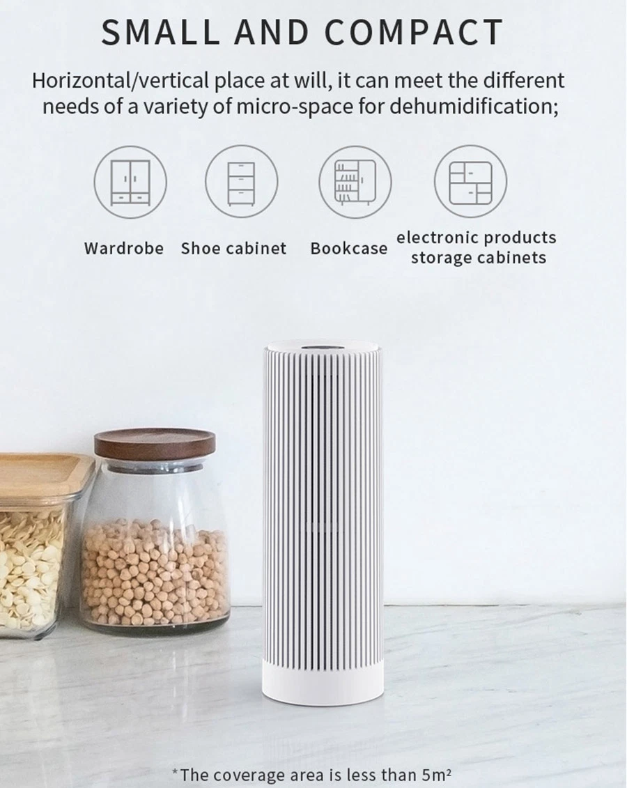 Custom Green &amp; White Wireless Deshumificador De Aire Mini Tankless Dehumidifier with Silica Gel