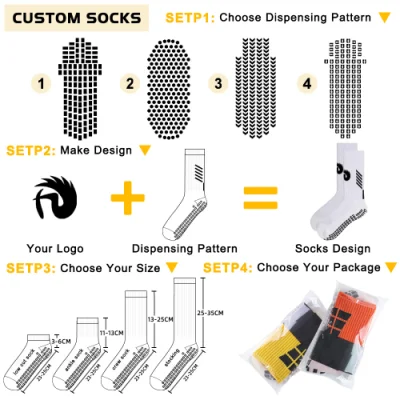 Custom Design Anti Slip Soccer Socks Athletic Men Custom Logo Grip Socks