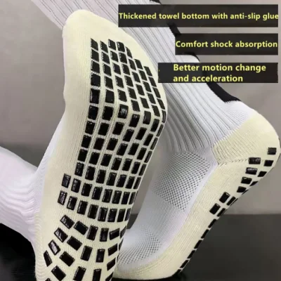 Custom Design Anti Slip Soccer Socks Athletic Men Custom Logo Grip Socks