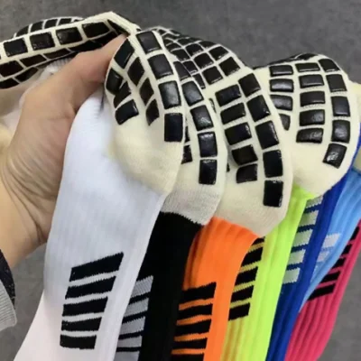 Custom Design Anti Slip Soccer Socks Athletic Men Custom Logo Grip Socks
