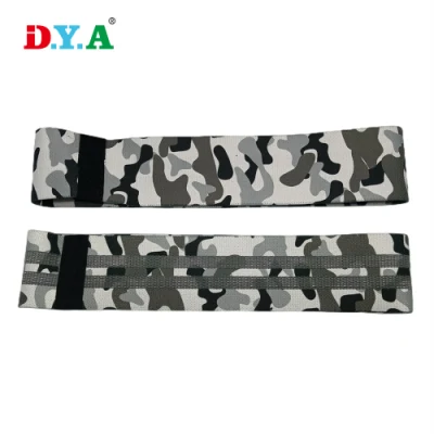 Wholesale Custom Logo Elastic Sublimation Printed Anti Slip Hip Circle Booty Glutes Legs Resistance Band for Women/Men