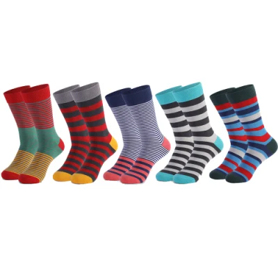 High Quality Wholesale Mens Colorful 100% Cotton Crew Socks