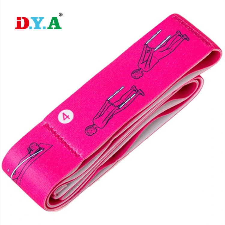 Custom Heat Transfer Printing Yoga Stretchable Resistance Exercise Latex Resistance Band Set