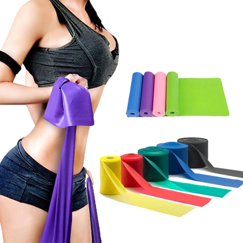 Yoga Stretch Long Flat Wide Resistance Exercise TPE Resistance Band