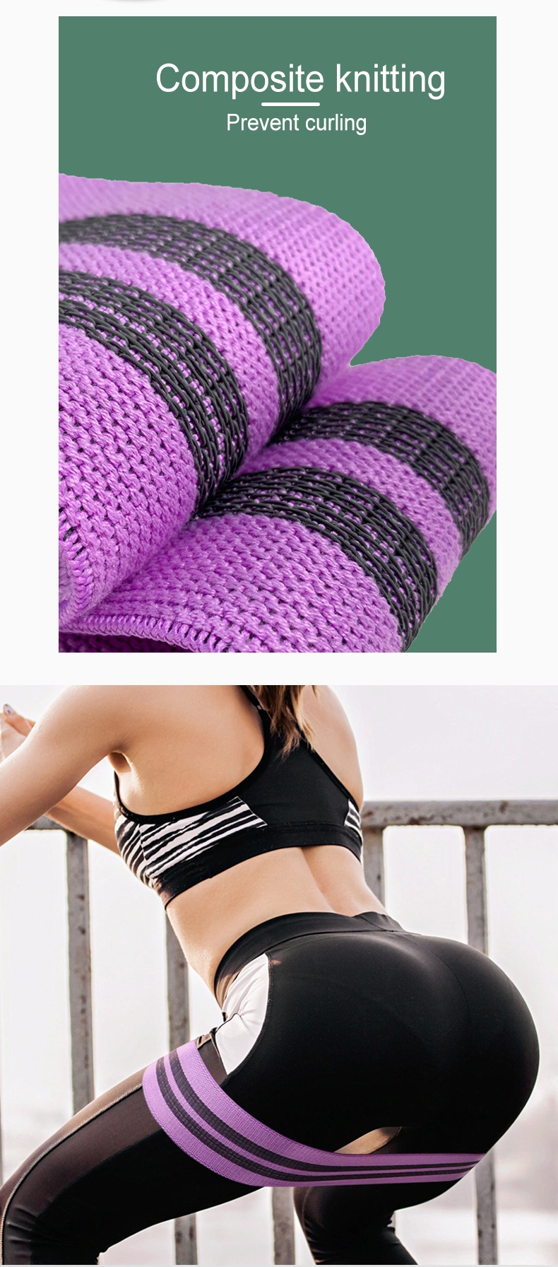 Manufacturer Wholesale Fabric Workout Bands, Booty Squat Hip Exercise Resistance Bands