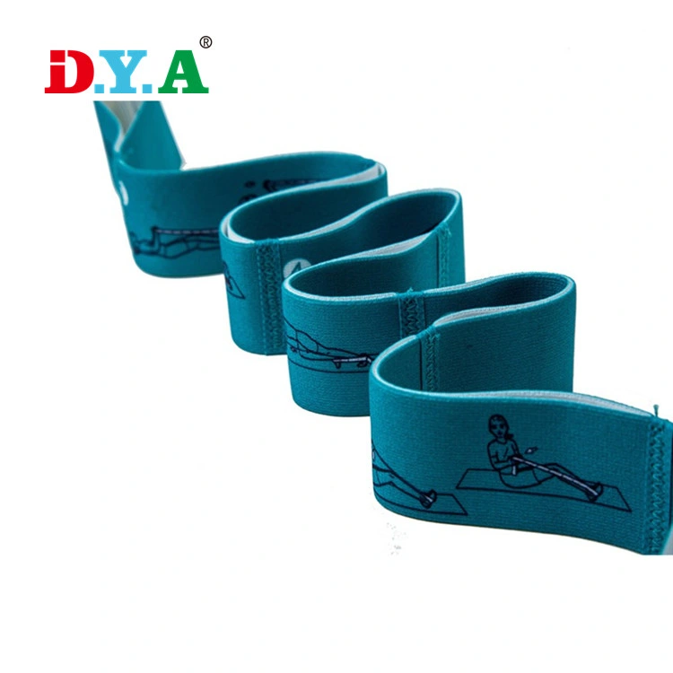 Custom Heat Transfer Printing Yoga Stretchable Resistance Exercise Latex Resistance Band Set