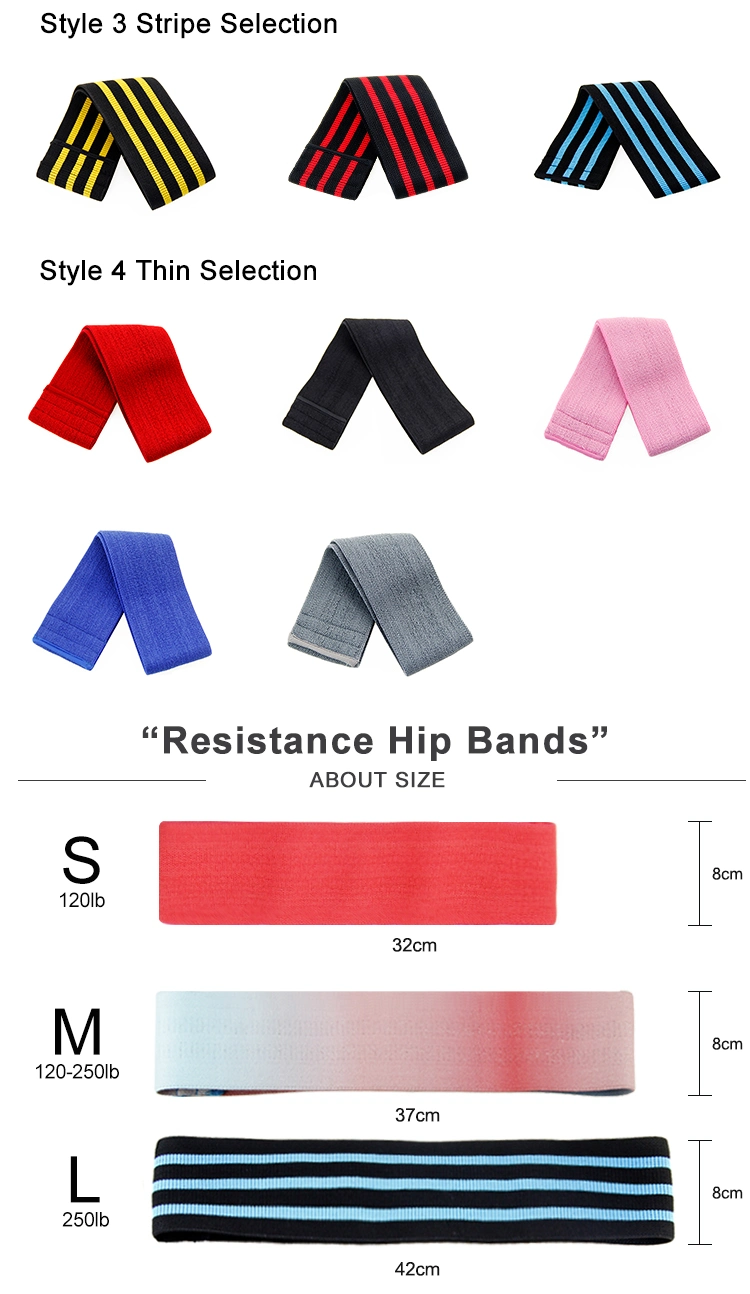 Cotton Fabric Hip Bands Booty Resistance Bands Loop Thick Yoga with Video