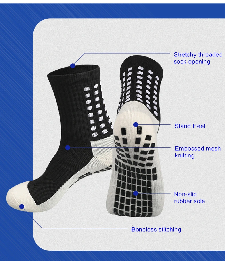 Custom Soccer Football Socks Grip Anti Slip Sport Crew Socks