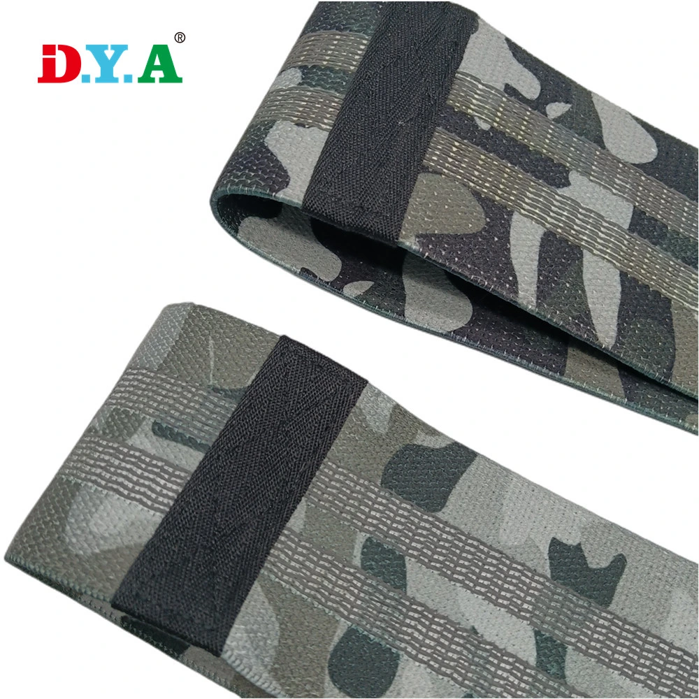 Anti-Slip Camouflage Sublimation Printed Booty Resistance Bands for Legs and Glutes