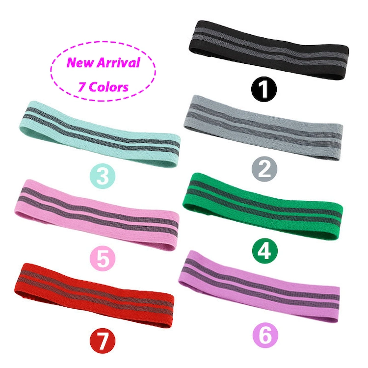 Dongguan Factory Directly Sale Squat Resistance Bands Set, Custom Fabric Hip Booty Leg Fitness Pilates Workout Yoga Loop Circle Band, Gym Equipment