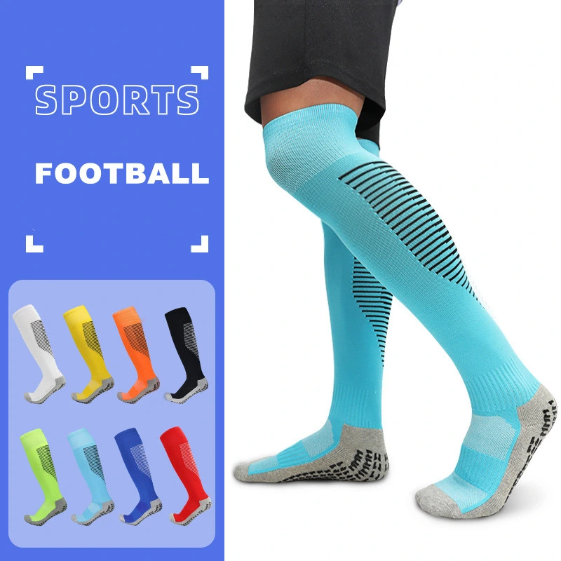 Unisex Men Kids Anti Slip Cotton Crew Sock Non Slip Compression Soccer Sport Football Basketball Sports Grip Socks