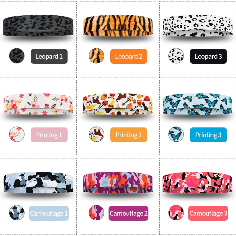 Custom Logo Resistance Band with Leopard Prints, Workout Booty Bands