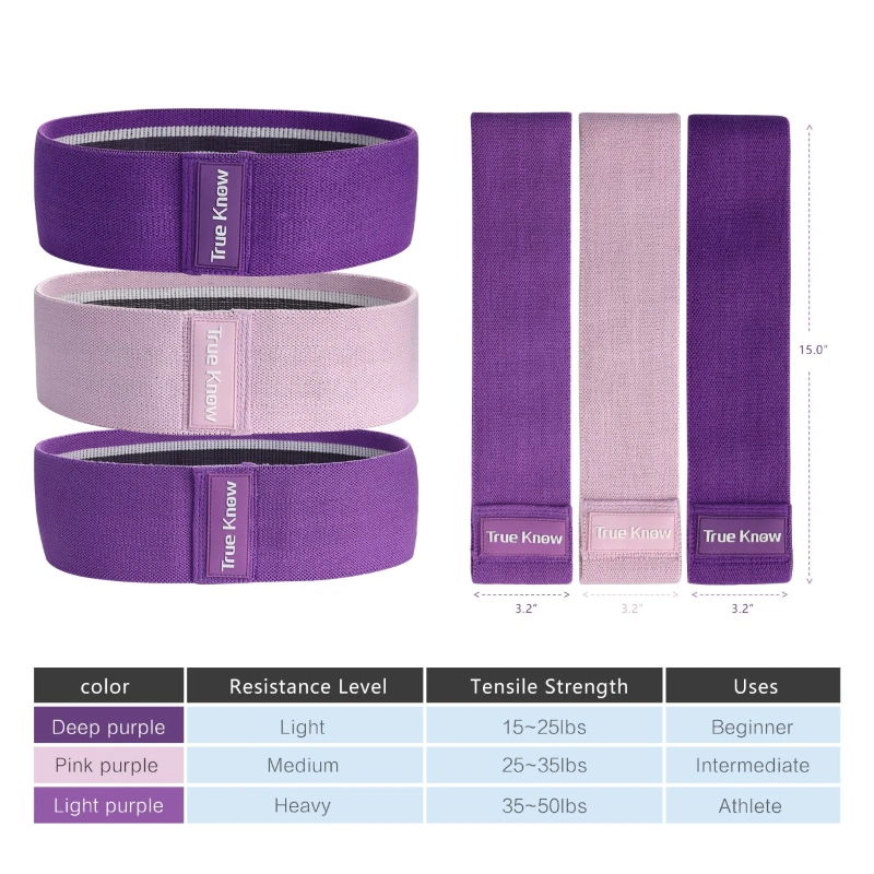 Sinocare Fabric Hip Circle Bands Exercise Loop Bands Resistance Bands for Women Butt and Legs Exercise