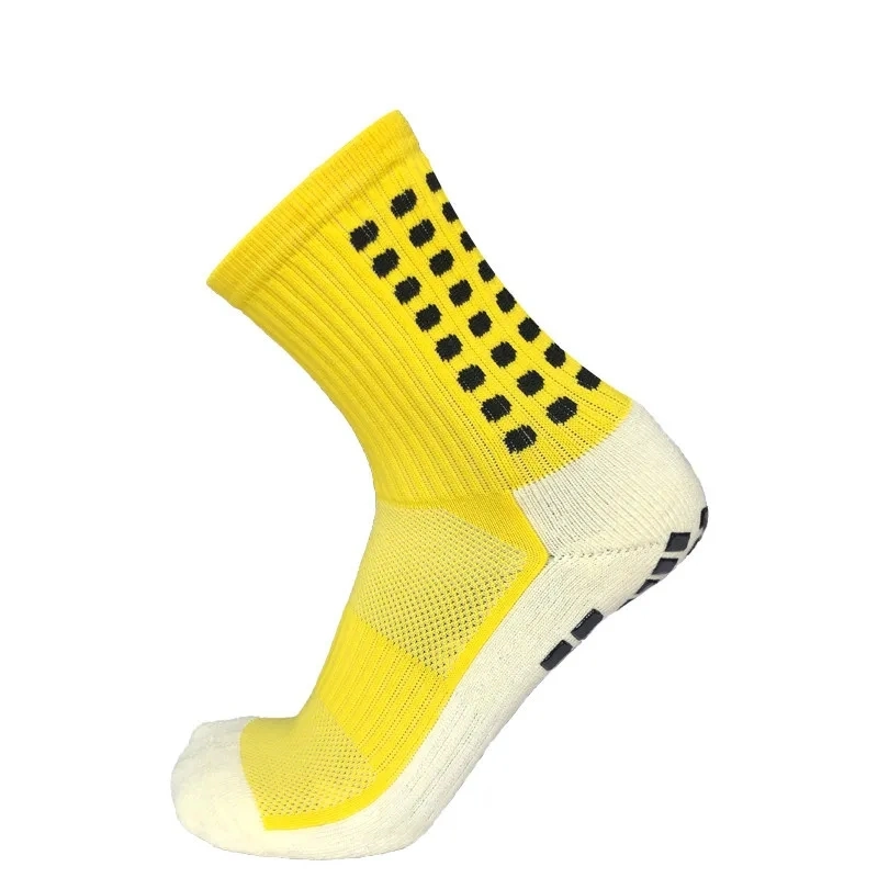 Custom Men Soccer Socks Crew Football Grip Sports Rubber Socks Anti Slip