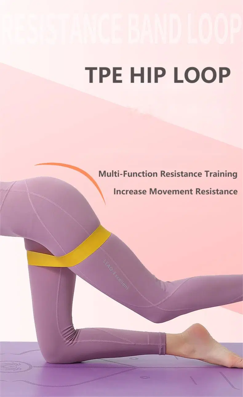 TPE Material Yoga Fitness Latex Loop Resistance Bands for Leg Arm Training and Pull up Assist Home Exercise
