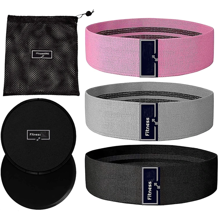 New Arrival Exercise Stretch Hip Booty Cycle Bands Set, Custom Logo Gym Fitness Yoga Resistance Bands Core Sliders for Ab Zone Training Pilates Stretching