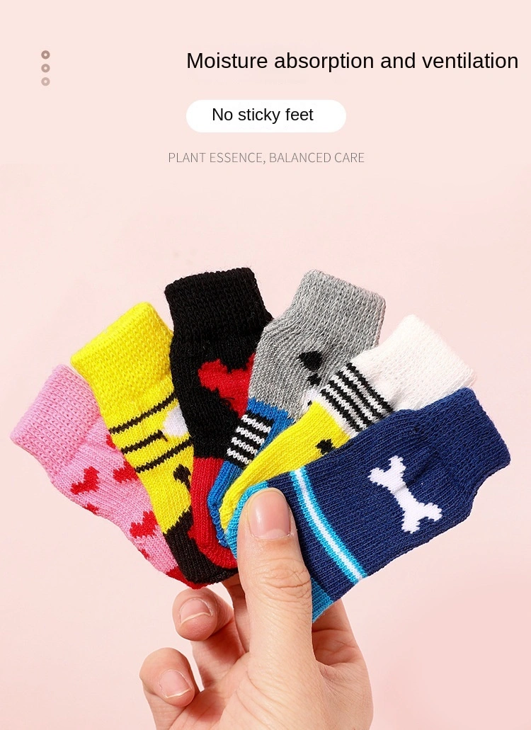 Customized Logo Anti-Slip Spring/Autumn Soft Outdoor Pet Dog Socks