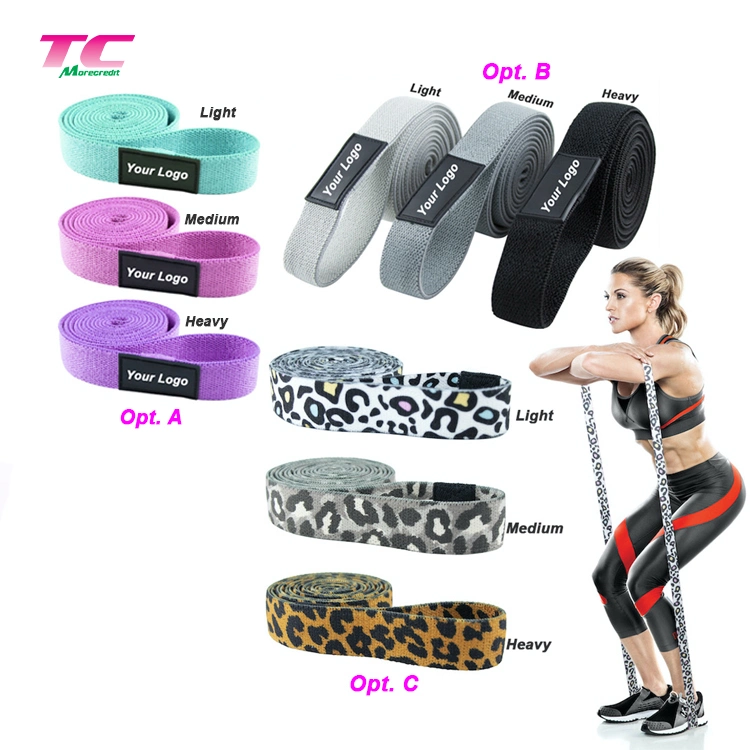 Dongguan Yoga Equipment Factory Directly Sale Stretch Hip Circle Loop Bands Set, Custom Logo Yoga Fitness Fabric Resistance Band for Squat Pilates Training