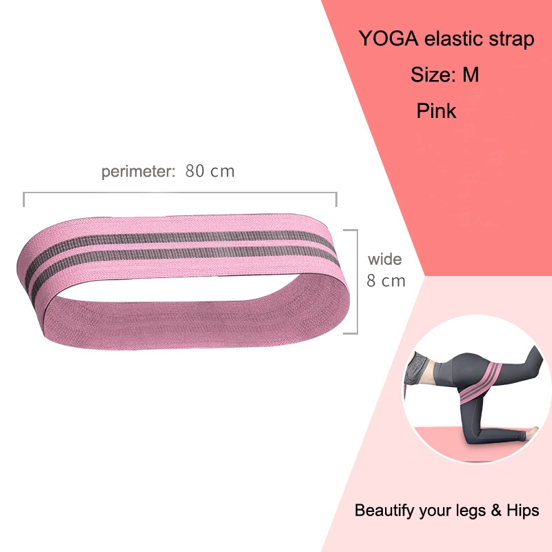 Custom Logo Elastic Exercise Workout Bands Stretch Hip Circle Fabric Booty Band Gym Fitness Resistance Loop Yoga Band