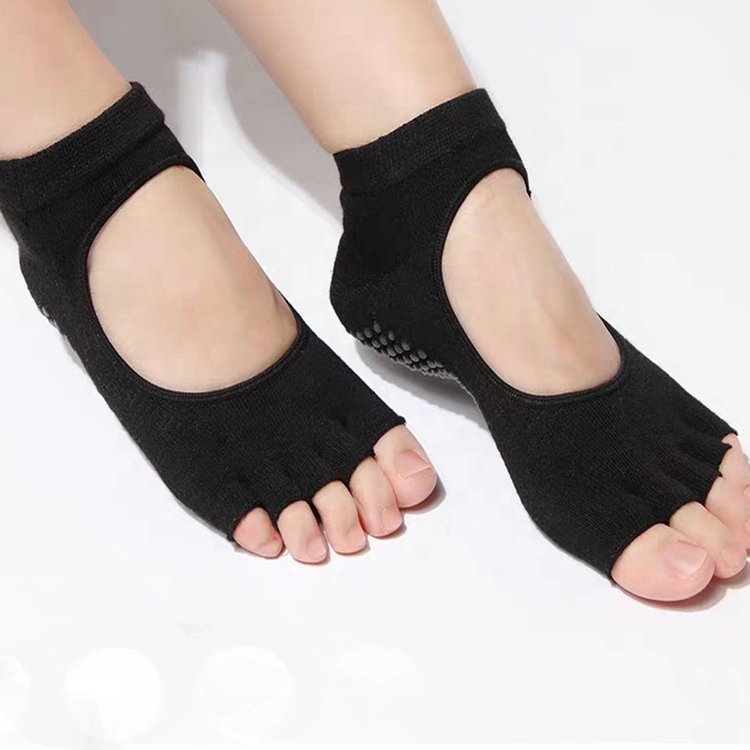 Xianghui 5 Toe Anti-Slip Silicone Pilates Breathable Hollow Yoga Grip Socks