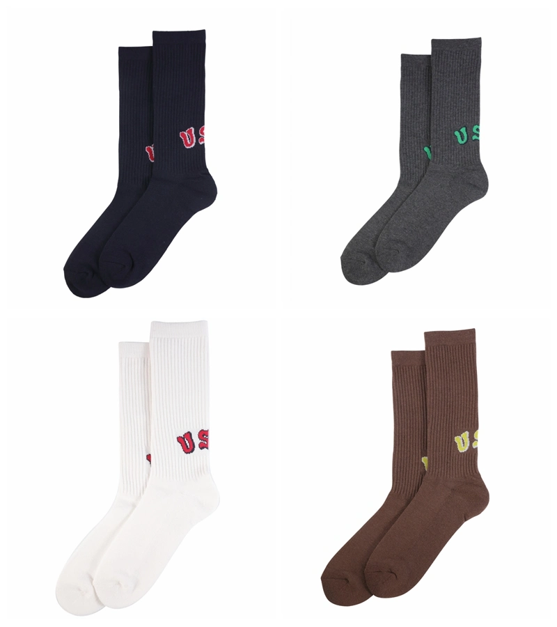 Wholesale Custom Logo Sports Man Leisure Happy Men Women&prime; S Casual School Fashion Colorful Thin Wholesale Cotton Crew Unisex Socks Factory Price