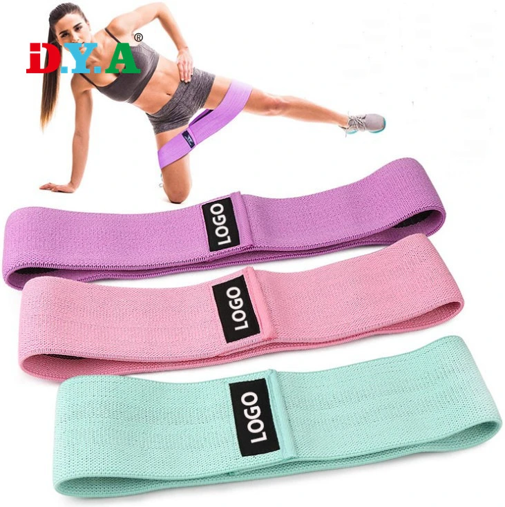 Custom Logo Home Workout Fintess Exercise Resistance Band Set Anti Slip Women Booty Bands