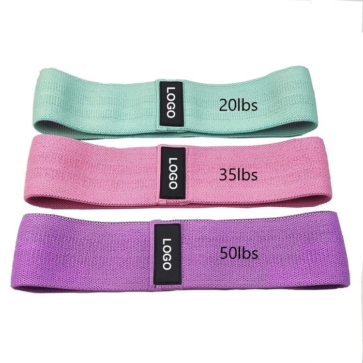 Hip Strength Training Fabric Resistance Bands Fitness Hip Circle Wide Anti Slip Exercise Bands Custom Logo