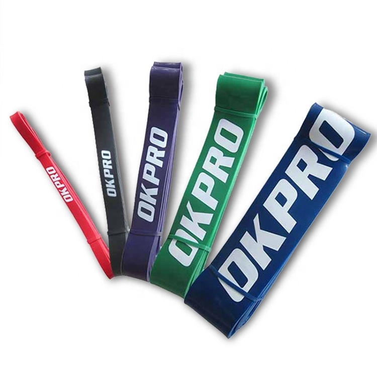 100% Latex Long Custom Printed Pull up Assist Band / Heavy Duty Resistance Bands / Power Bands