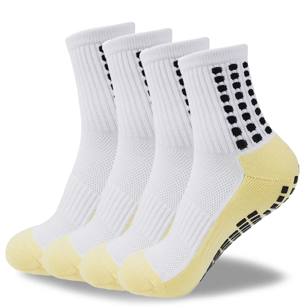 Best Cheap Professional Breathable with Anti-Slip Dots Youth Shock Absorbent Sweat Deodorant Thickened Men Socks Football Sports Socks Soccer Cotton Socks