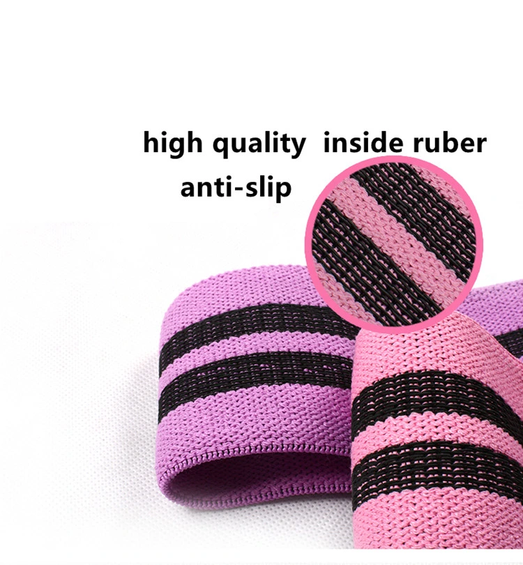 Fitness Elastic Non Slip Wide Circle Exercise Resistance Fabric Booty Bands