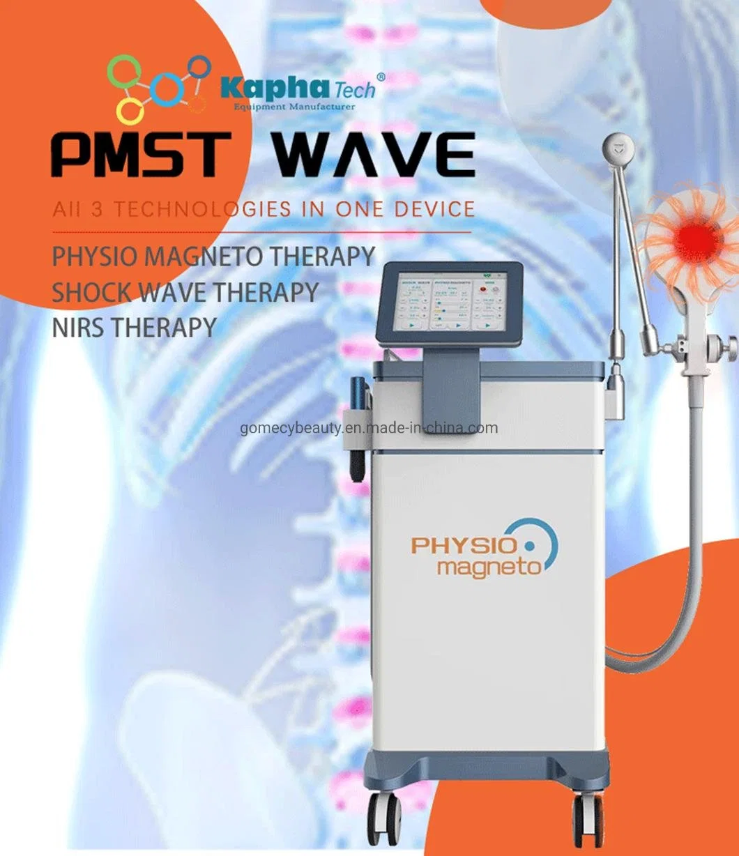 Pmst Magnetotherapy Pemf Magnetic Therapy Shockwave Magneto Device Red Light Therapy with Near Infrared for Shoulder Treatment