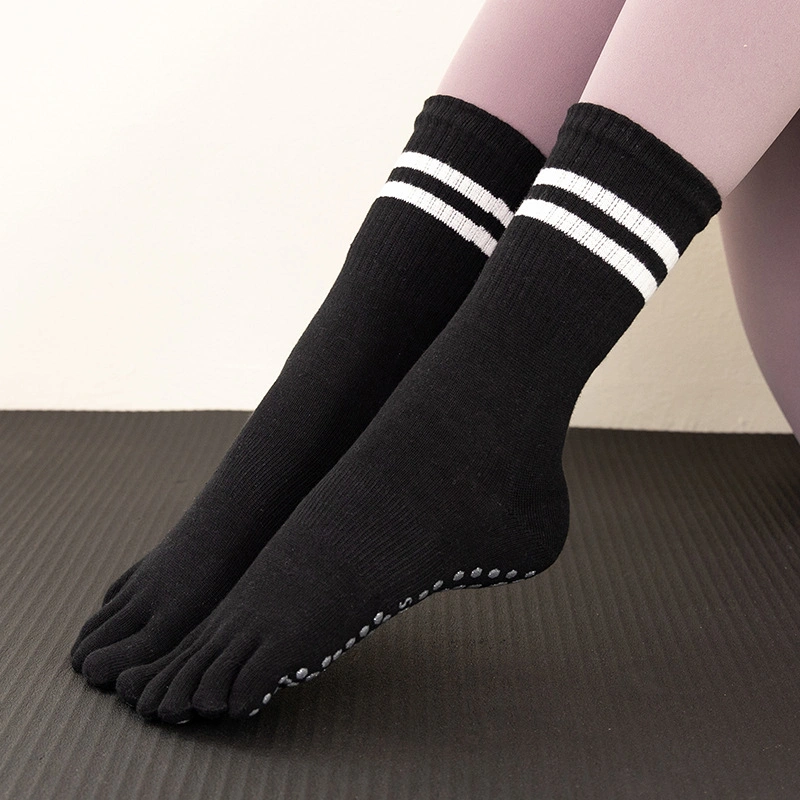 Warm Yoga Pilates Grip Anti-Slip Five Toe Socks