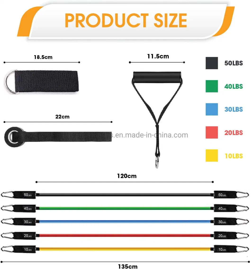 Black Mountain Products Resistance Band Set with Door Anchor Ankle Strap Exercise Chart and Resistance Band Carrying Case
