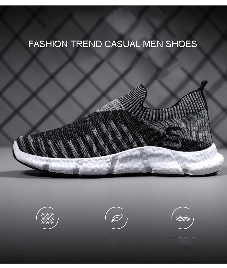 Fashion Casual Logo Custom Mens Sports Trainers Sneakers Sock Running Shoes for Men