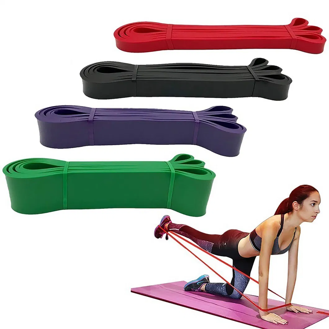 Natural Latex Resistance Band Squat Hip Leg Rubber Elastic Band for Home Fitness