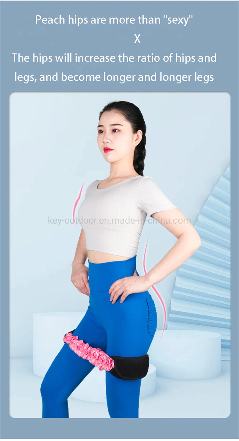Hot Sale Hip Exercise Bands Four Color Elastic Loop Band Anti Slip Fitness Physical Resistance Yoga Stretch Strap Bands