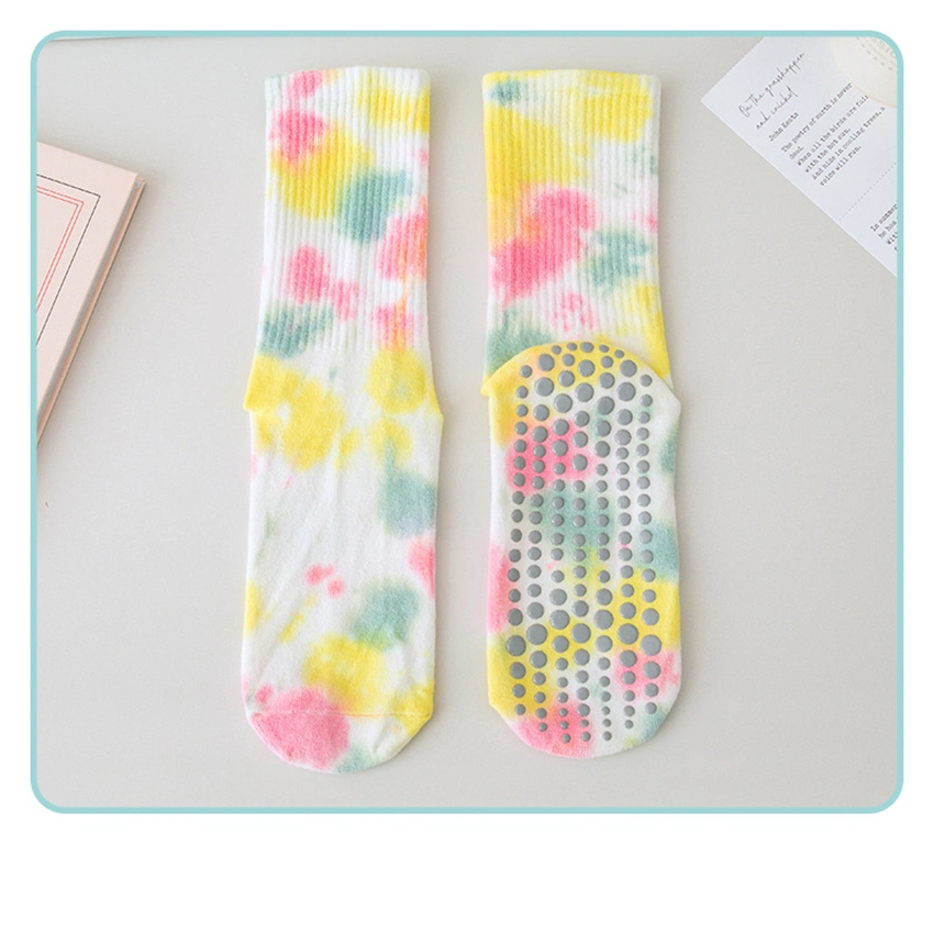 Tie Dye Non Skid Yoga Socks Pilate Grip Socks for Girls